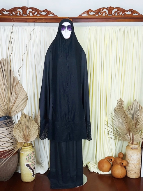 Mukena Premium Armany Sajadah Black 1 black_2