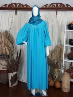 Gamis Frill Puff Lacoste Blue 