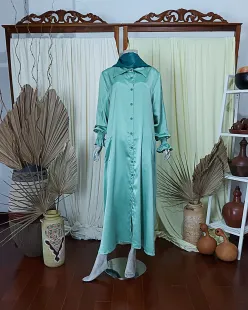 Gamis Gamis Satin Premium Green 2 green