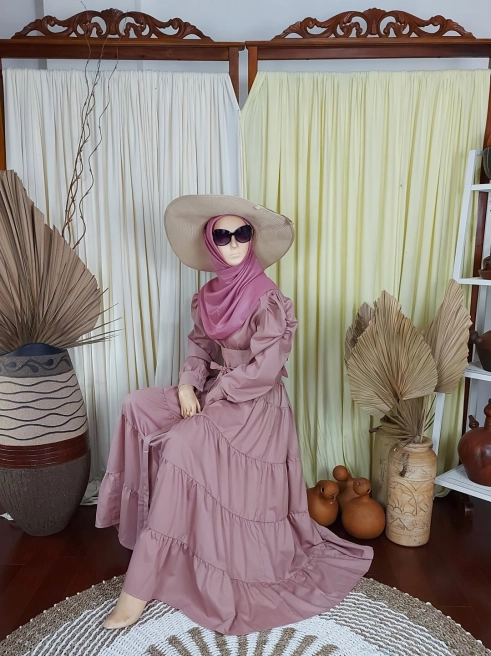 Gamis Dress Vodu With Obi Nude 1 nude_2