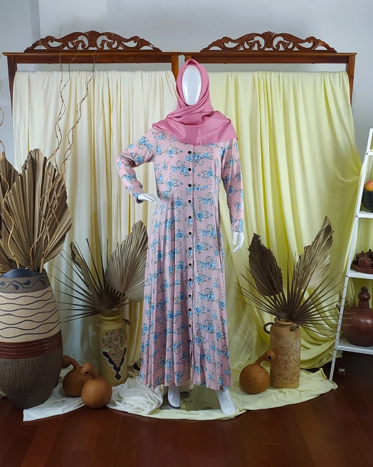 Gamis Daily Dress Rayon Flowers Pink 1 web_gamis_new_005a