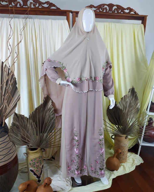 Gamis Dress Seruti Embro Flowers Nude 1 2 web_gamis_new_015b