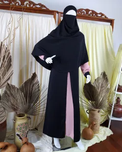 Niqab Niqab Dress Set Black-Pink 2 web_niqab_010a